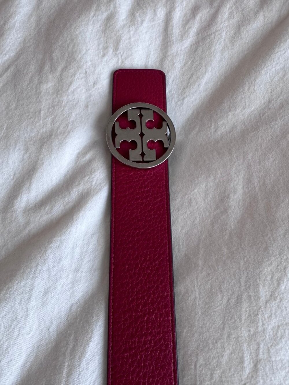 Tory Burch Miller 1.5” Reversible Double T Belt Size M
